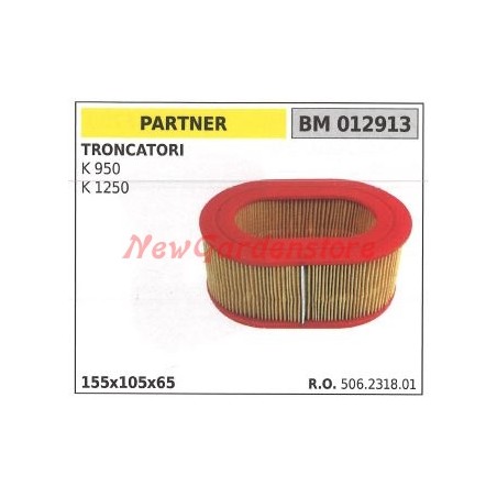 Filtro aria PARTNER per troncatore K 950 1250 012913 506231801 compatibile | Newgardenstore.eu