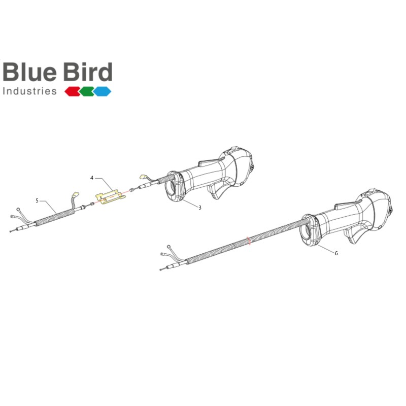 BLUE BIRD 754270 GROUPE DE CÂBLES À GAZ ORIGINAL