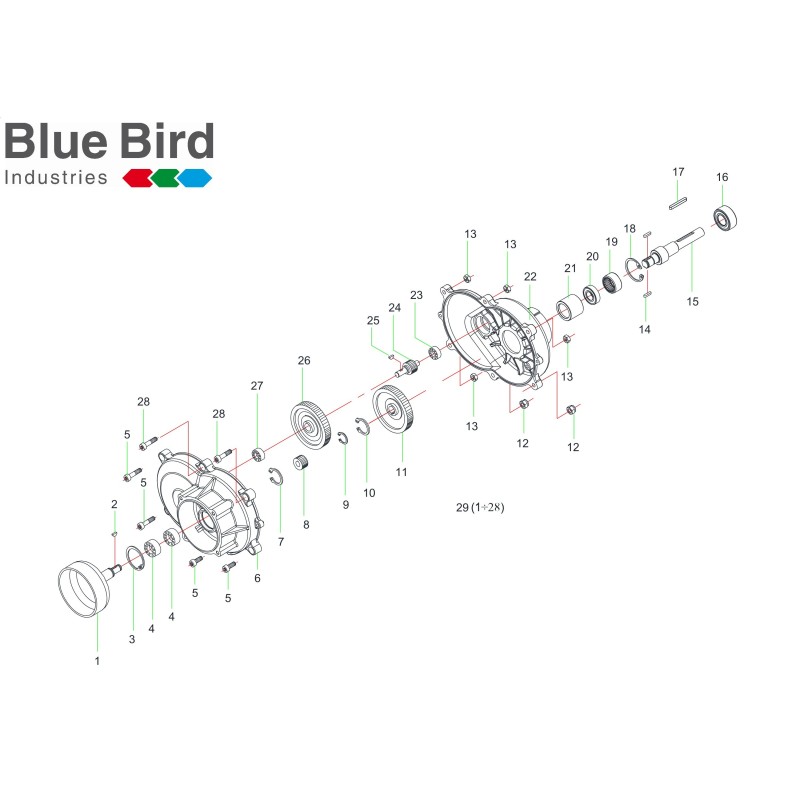 1st REDUCTION PINION FOR NEA MOD. 1.5 360270 ORIGINAL BLUE BIRD 1st REDUCTION PINION FOR NEA MOD. 1.5 360270 ORIGINAL BLUE BIRD