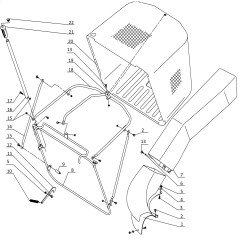 20070665\nESTRUCTURA ORIGINAL DE LA CESTA DELANTERA BLUE BIRD 20070665 | Newgardenstore.eu