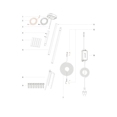 TAPA IMPERMEABLE ORIGINAL BLUE BIRD PARA CABLE DE EXTENSIÓN AB12.03.00.0030 | Newgardenstore.eu