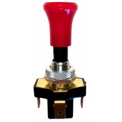 Zugschalter mit Rückstellung + rot beleuchtetem Knopf 12V ohne Glühbirne 55334 | Newgardenstore.eu