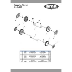 76158 - ORIGINAL AMA VORDERRAD FÜR RASENMÄHER 46 CM