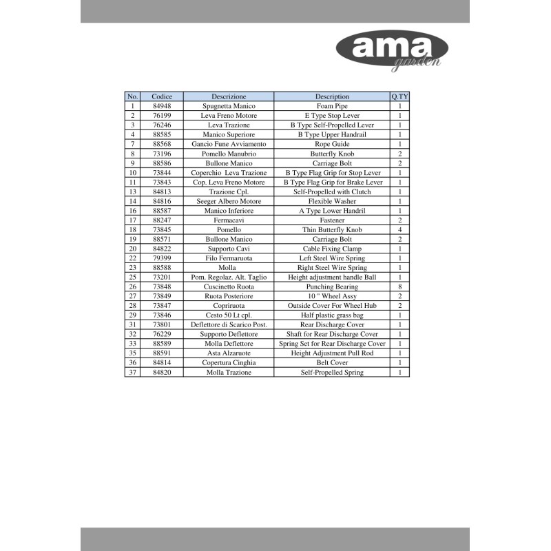 79399 - ORIGINAL AMA LEFT WHEEL CATCH CABLE