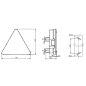 55961 - Fanale posteriore LED lato destro 12-24V triangolare 163x38,8x144 mm ORIGINALE AMA