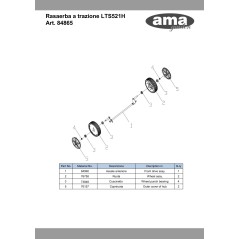 73848 - RODAMIENTO DE RUEDA AMA ORIGINAL PARA 75550/75560 | Newgardenstore.eu