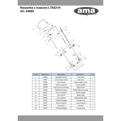 84836 - CÂBLE DE TRACTION POUR 79920 ORIGINAL AMA | Newgardenstore.eu