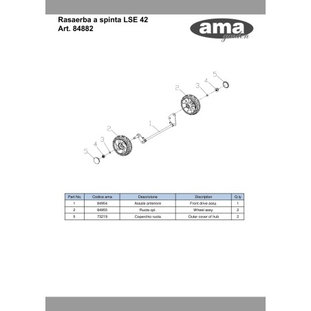 84955 - ORIGINAL AMA COMPLETE WHEEL | Newgardenstore.eu