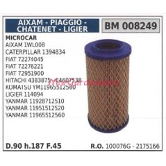 Air filter PIAGGIO engine microcar AIXAM 1WL008 FIAT 72274045 008249