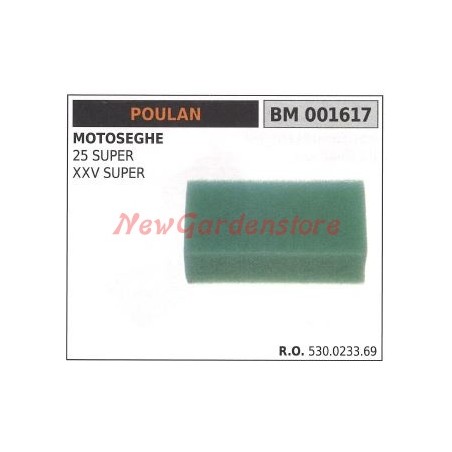 POULAN Luftfilter für Kettensäge 25 SUPER XXV 001617 | Newgardenstore.eu