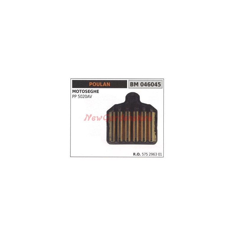 POULAN air filter for chainsaw PP 5020AV PP5020AV 046045