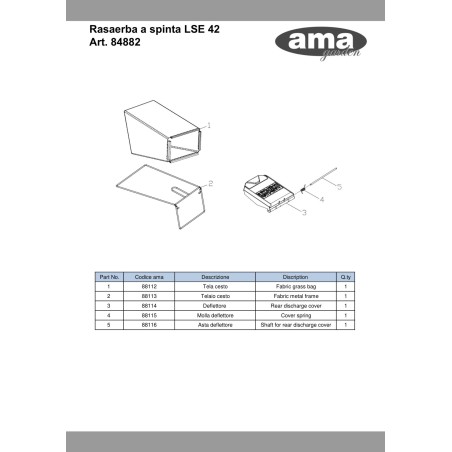 88115 - RESSORT DE DÉFLECTEUR AMA ORIGINAL | Newgardenstore.eu