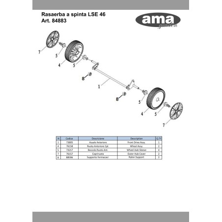 88596 - ENTRETOISE/BLAMPE AMA D'ORIGINE