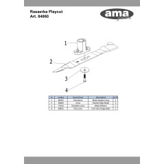 89397 - ORIGINAL AMA BLADE HOLDER FOR 89502 | Newgardenstore.eu