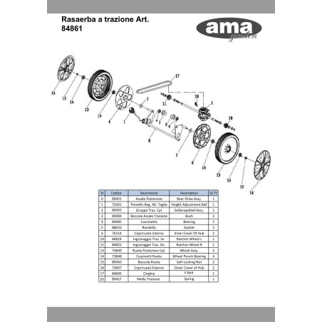 89457 - MUELLE DE TRACCIÓN ORIGINAL AMA LTS 461H