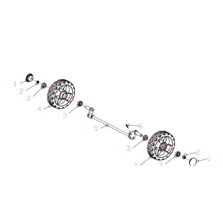 89521 - FRONT AXLE COMPLETE (89501) ORIGINAL AMA | Newgardenstore.eu