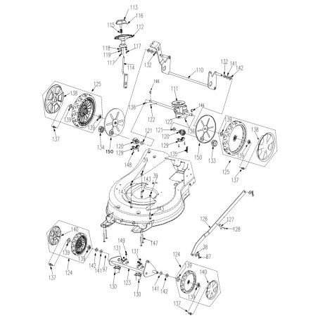 89774 - RUEDA DELANTERA COMPLETA (8") 89700/01/02 ORIGINAL AMA | Newgardenstore.eu