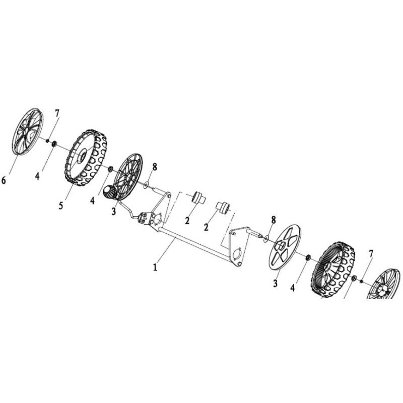 89888 - ROUE COMPLÈTE POUR 89505/89550 ORIGINALE AMA