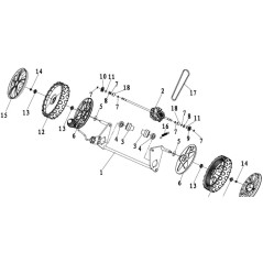 89888 - RUEDA COMPLETA PARA 89505/89550 ORIGINAL AMA | Newgardenstore.eu