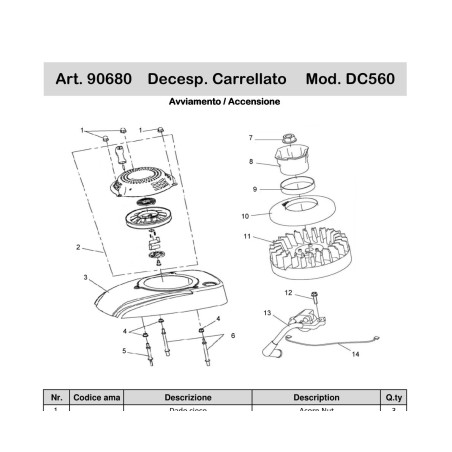 90914 - AVVIAMENTO CPL X 90680 ORIGINALE AMA | Newgardenstore.eu
