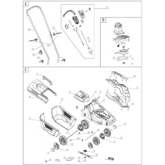 98904 - PLASTIC BLADE HOLDER FOR 98965 ORIGINAL AMA | Newgardenstore.eu