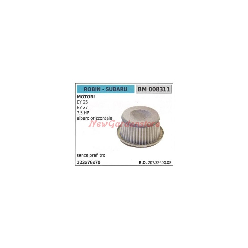 Luftfilter ohne Vorfilter ROBIN für Rasenmähermotor EY 25 27 7,5 PS 008311