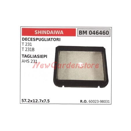 Filtro aria SHINDAIWA per decespugliatore T 231 T 231B tagliasiepe AHS231 046460 | Newgardenstore.eu