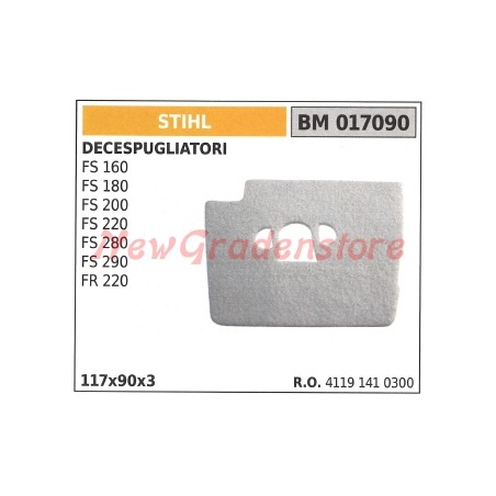 Filtre à air STIHL pour débroussailleuse FS 160 180 200 220 280 290 FR 220 017090