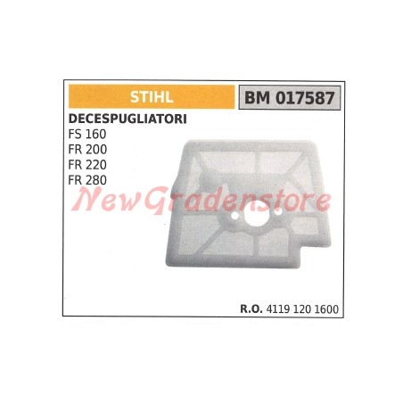 Filtro de aire STIHL para desbrozadora FS 160 FR 200 220 280 017587 | Newgardenstore.eu