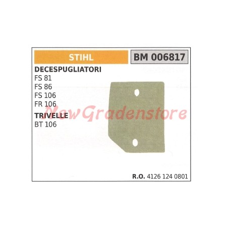 Filtro de aire STIHL para desbrozadora FS 81 86 106 FR 106 4126-124-0801 | Newgardenstore.eu