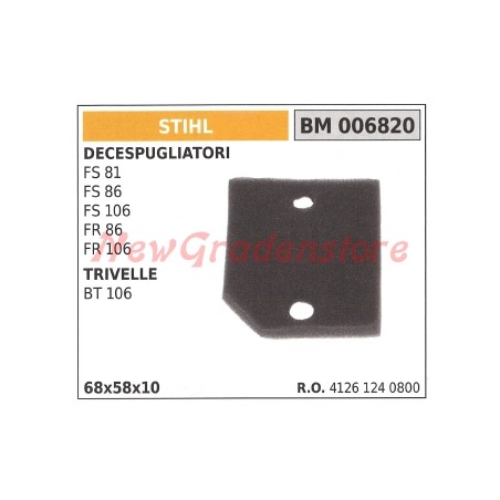 STIHL air filter for FS 81 86 106 FR 86 106 brushcutter for auger 4126-124-0800 | Newgardenstore.eu