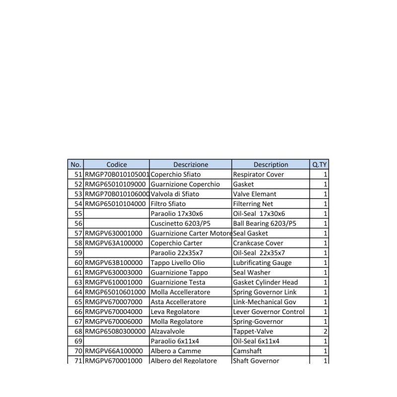 RMGPV63A100000 - COPERCHIO CARTER (T100) ORIGINALE AMA