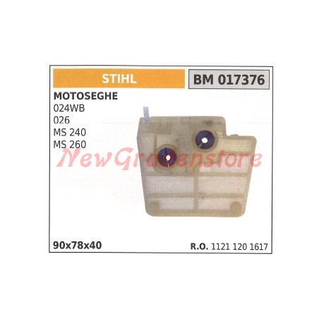 Filtre à air STIHL pour tronçonneuse 024WB 026 MS 240 260 017376 | Newgardenstore.eu