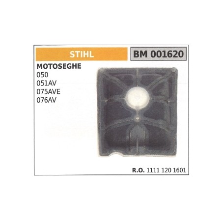 Filtro de aire STIHL para motosierra 050 051AV 075AVE 076AV 001620 | Newgardenstore.eu