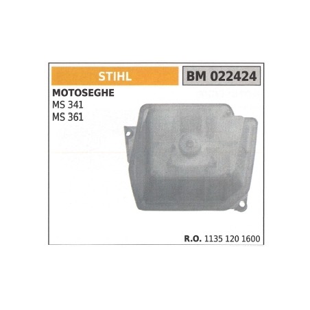 Filtro de aire STIHL para motosierra MS 341 361 022424 1135-120-1600