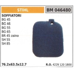 Filtro de aire STIHL para soplador BG 45 46 55 65 SH 55 85 046480 | Newgardenstore.eu