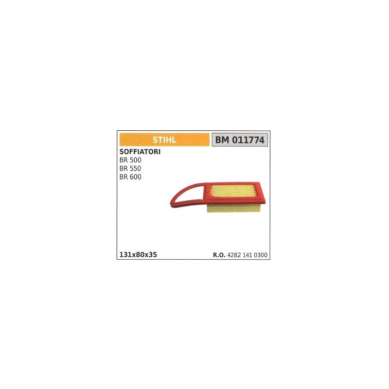 Filtre à air STIHL pour souffleur BR 500 550 600 011774