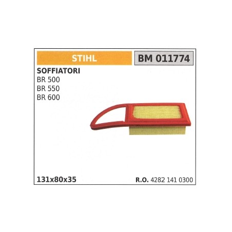 Filtre à air STIHL pour souffleur BR 500 550 600 011774 | Newgardenstore.eu