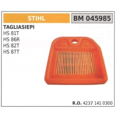 STIHL air filter for HS 81T 86R 82T 87T hedge trimmer 045985