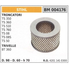 Filtro aria STIHL per troncatore TS 350 360 510 760 08 per trivella BT360 004176 | Newgardenstore.eu