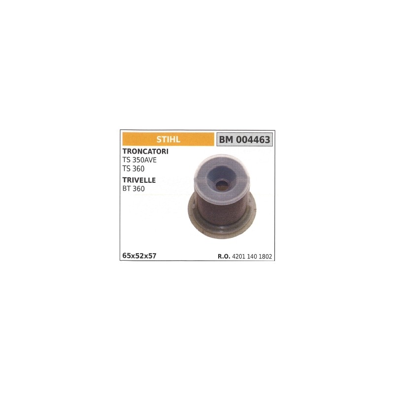 STIHL Luftfilter für TS 350AVE 360 Schneidgerät für BT 360 Bohrer 004463