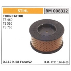 Filtre à air STIHL pour tronçonneuse TS 460 510 760 008312 | Newgardenstore.eu