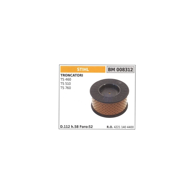 Filtro de aire STIHL para tronzadora TS 460 510 760 008312