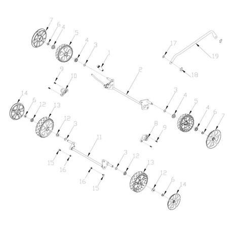 TRX-0467 - RUOTA POSTERIORE 7" TRX421 ORIGINALE AMA | Newgardenstore.eu