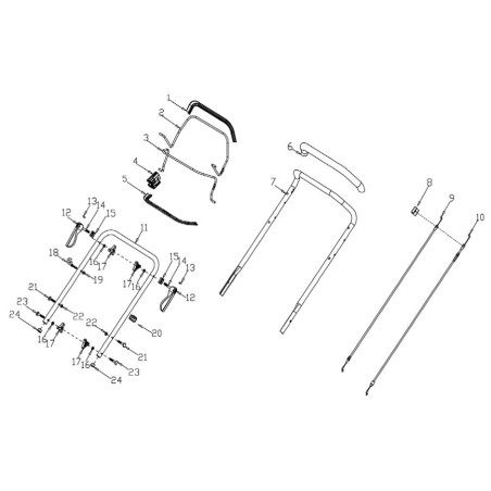 TRX-0800 - LEVIER D'ARRÊT POUR TRX 560HL ORIGINAL AMA | Newgardenstore.eu