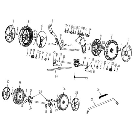 TRX-0882 - RUEDA TRASERA ORIGINAL AMA
