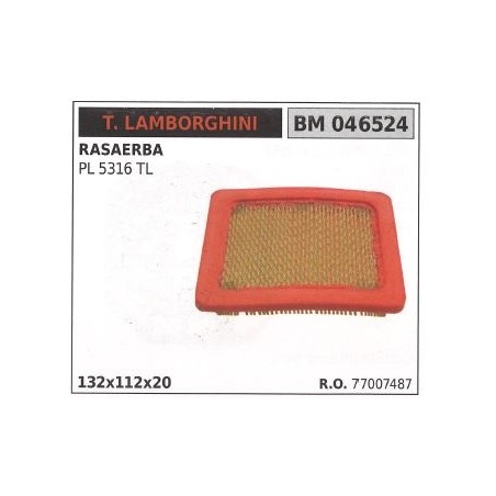 Filtre à air T.LAMBORGHINI pour tondeuse PL 5316 TL 046524 | Newgardenstore.eu