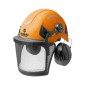 BLUEBIRD Profi-Helm mit Visier und Kopfhörern, Nylon-Mesh, 25 dB