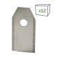 Kit de 12 cuchillas y tornillos de acero inoxidable para robot cortacésped Segway Navimow HA002E compatible
