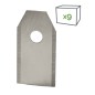 Kit de 9 lames et vis en acier inoxydable pour tondeuse robot YARD FORCE compatible avec 846210